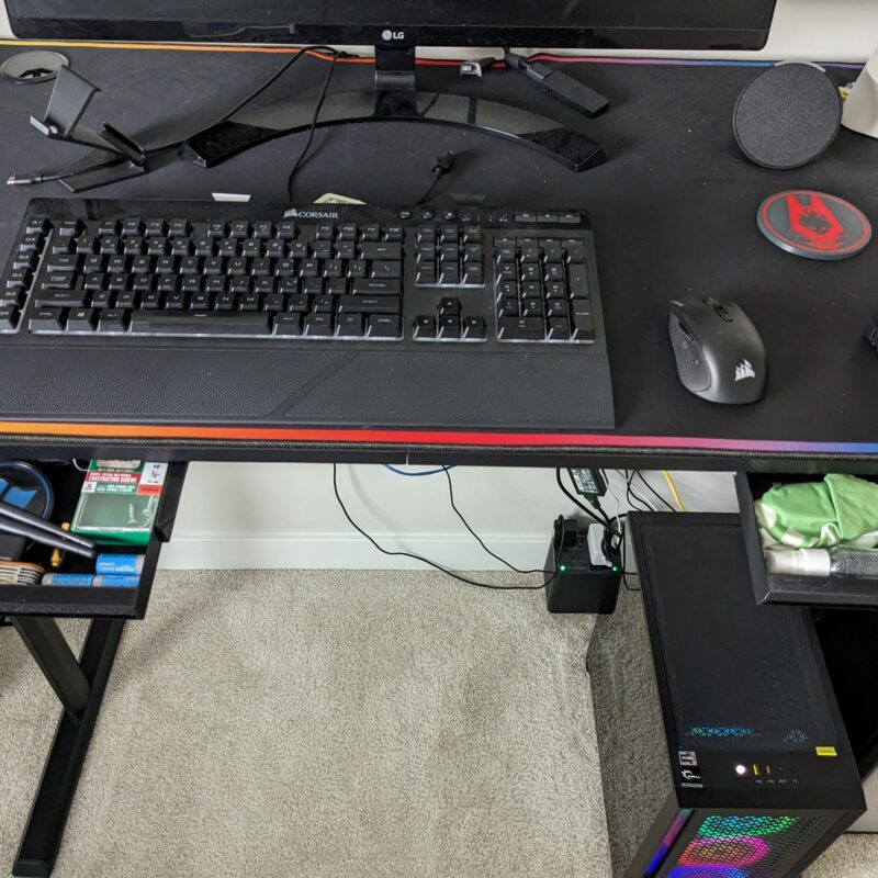 Desk Drawers: Because having stuff on your Gaming Desk is Illegal